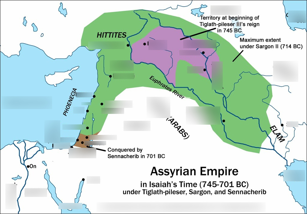 Map of the Assyrian Empire