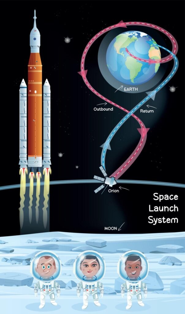 Artemis II Flight Path and Lunar Flyby Trajectory