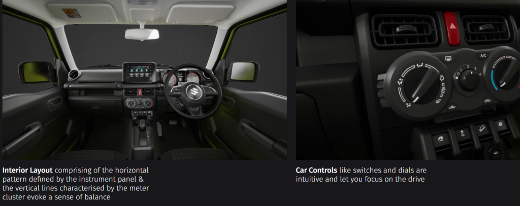 Interior and Comfort Features in Maruti Suzuki Jimny 5-Door